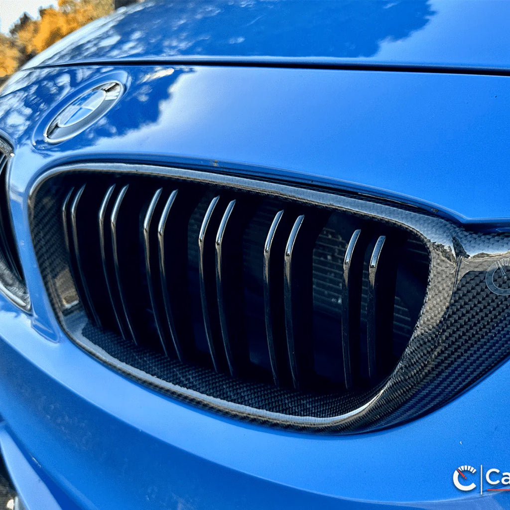 Carbahn - Gloss Carbon Fiber Front Grilles - BMW F8X M3/M4