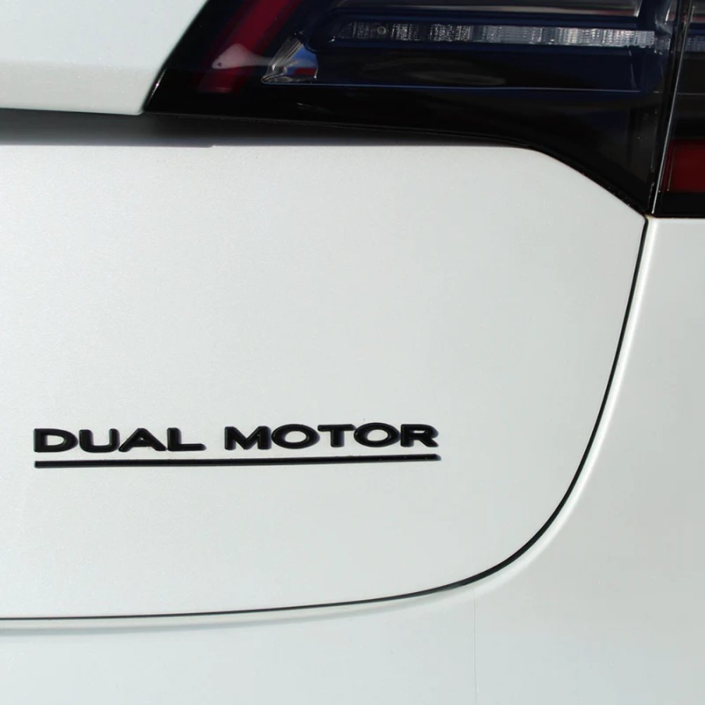 EAS - Blackout "Dual Motor" Emblem - Tesla Model 3/Model Y