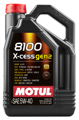 Motul - 8100 X-CESS Gen2 Synthetic Motor Oil - 5W40
