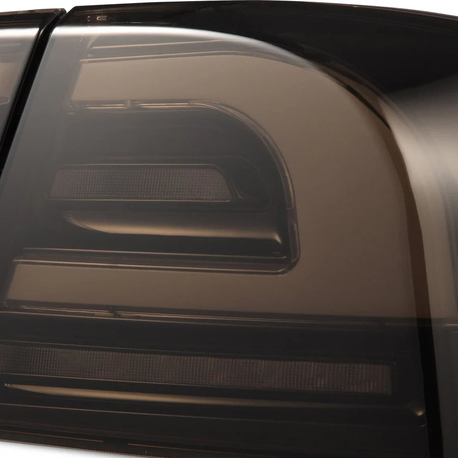 Alpharex - LUXX-Series LED Tail Lights with Black Trunk Center Piece (Black Smoke) - Tesla Model S