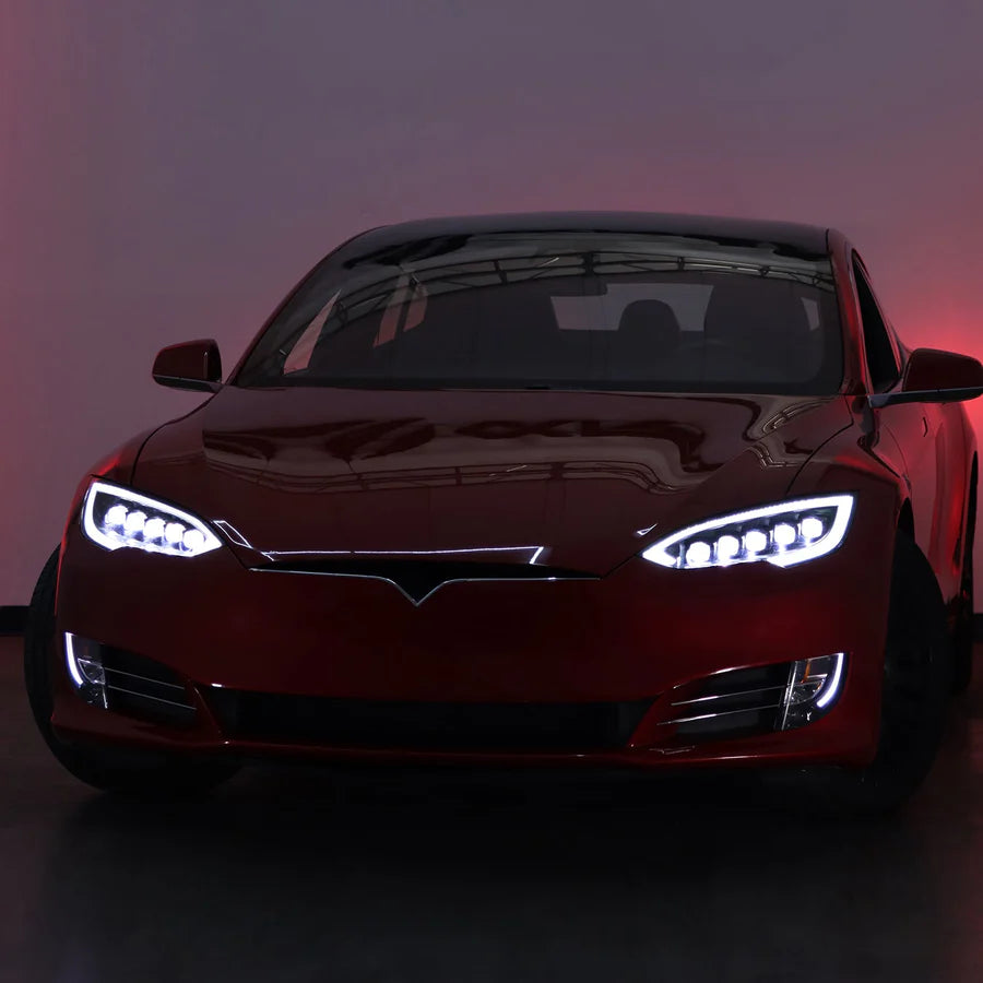 Alpharex - NOVA-Series LED Projector Headlights Black - Tesla Model S