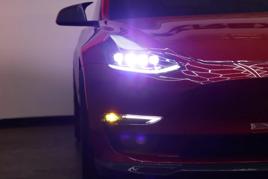 Alpharex - DoubleTap Dual Color LED Projector Fog Lights  - Tesla Model 3/Model Y