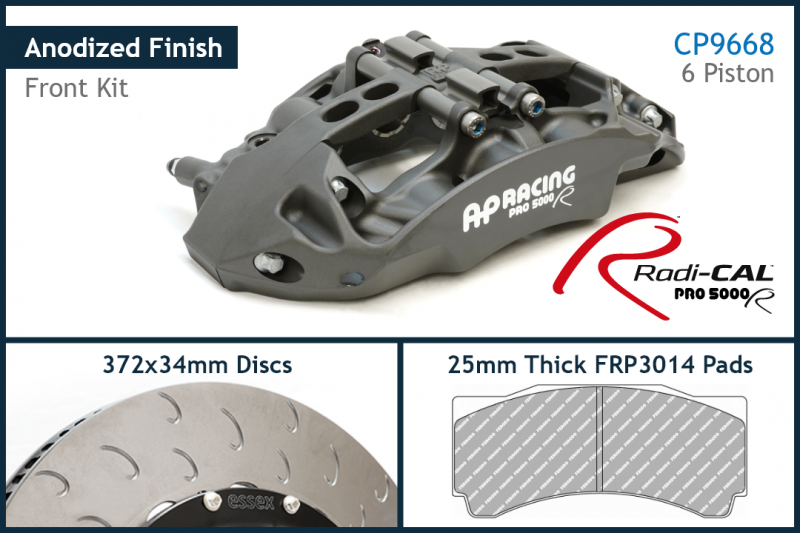 AP Racing - Radi-CAL CP9668/372mm Competition Front Brake Kit - Tesla