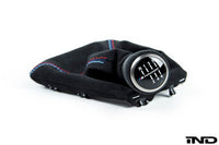 IND F8X M3 / M4 Matte Carbon + Alcantara Shift Boot Set - Straight Stitch