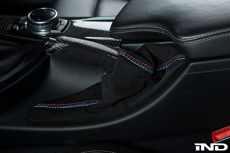 iND f8x m3 m4 matte carbon fiber parking brake handle - iND Distribution