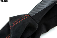 iND f87 m2 matte carbon stitched parking brake handle - iND Distribution