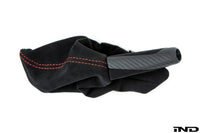 iND f87 m2 matte carbon stitched parking brake handle - iND Distribution