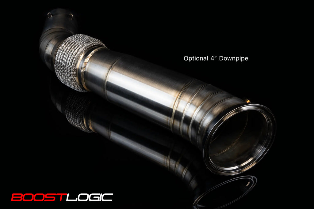 Boostlogic - 4.00" Single Teardrop Exhaust - Toyota A90 Supra