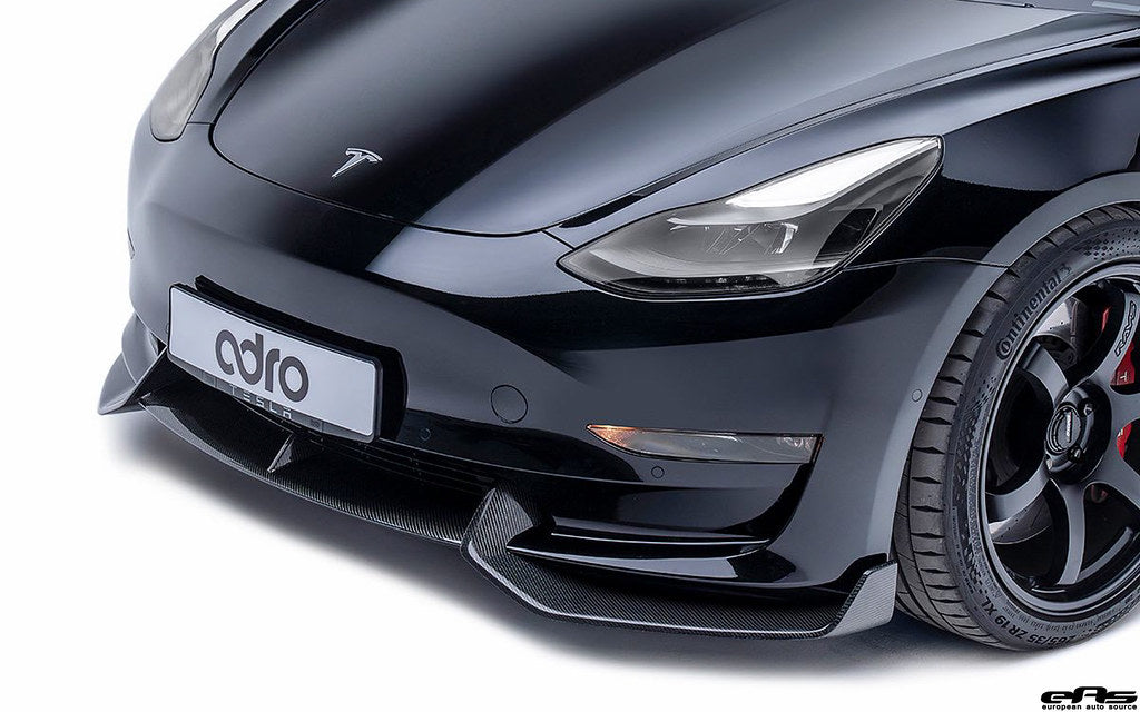 ADRO - Premium Prepreg V2 Carbon Fiber Front Lip - Tesla Model 3