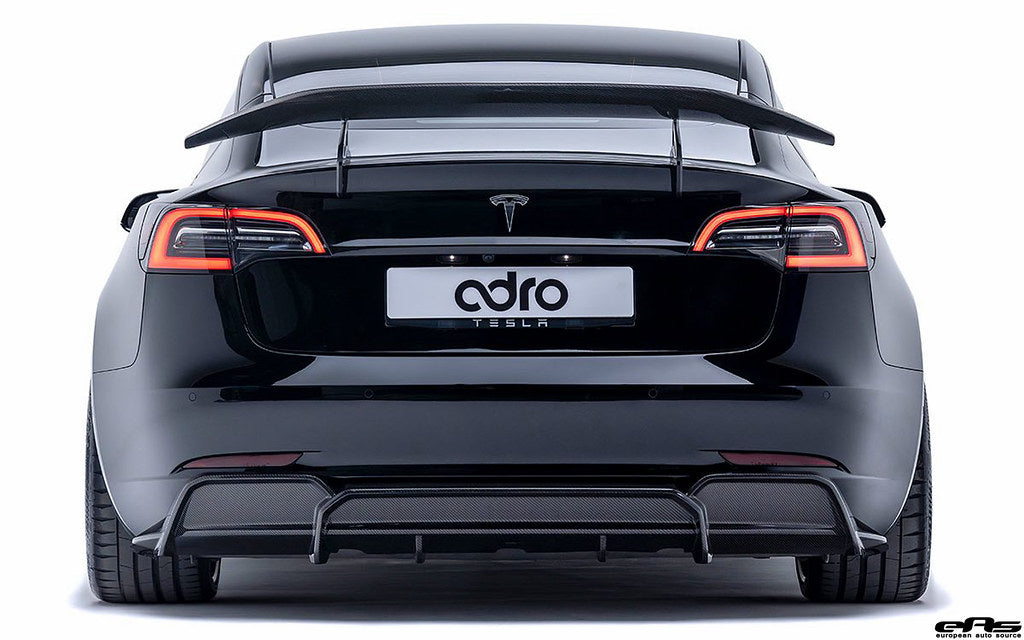 ADRO - Premium Prepreg V2 Carbon Fiber Rear Diffuser - Tesla Model 3 – european  auto source