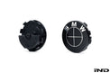 front and rear view of 2 center caps