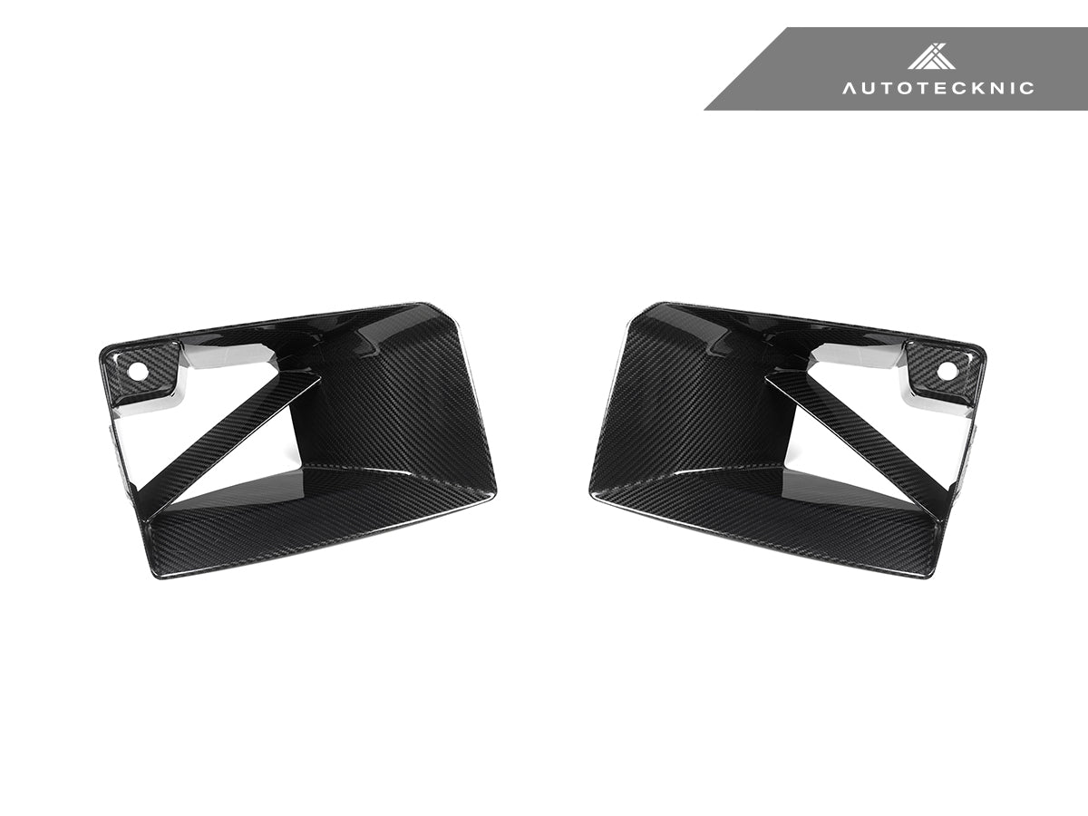 【メル11883②】 AutoTecknic - Dry Carbon Front Bumper Lower Vent Set - BMW G87 M2