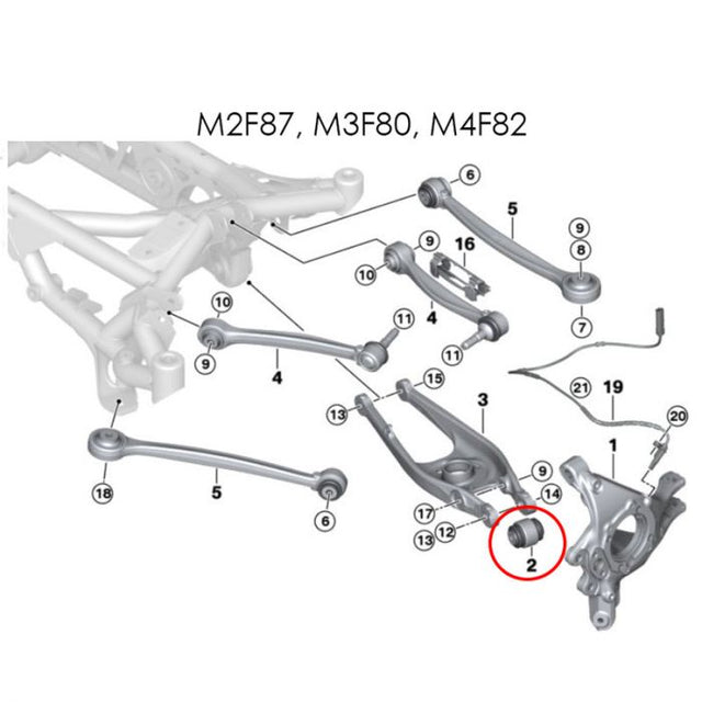 Millway Motorsport - Rear Outer Lower Eccentric Control Arm Bushings - BMW E9X M3