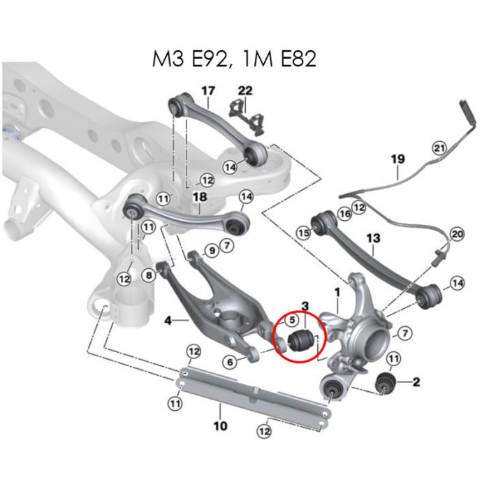 Millway Motorsport - Rear Outer Lower Eccentric Control Arm Bushings - BMW E9X M3