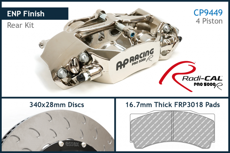 AP Racing - Radi-CAL ENP CP9449/340mm Competition Rear Brake Kit - BMW E82 1M