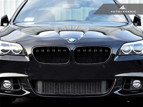 AutoTecknic Glazing Black Dual-Slats Front Grille Set - F10 5-Series | M5