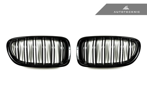 AutoTecknic Glazing Black Dual-Slats Front Grille Set - F10 5-Series | M5