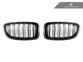 AutoTecknic Stealth Black Dual-Slats Front Grille Set - F10 5-Series | M5