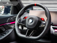 AutoTecknic - Carbon Alcantara Steering Wheel Trim - G90 M5