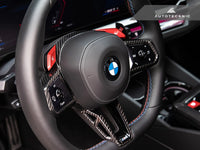 AutoTecknic - Carbon Alcantara Steering Wheel Trim - G90 M5