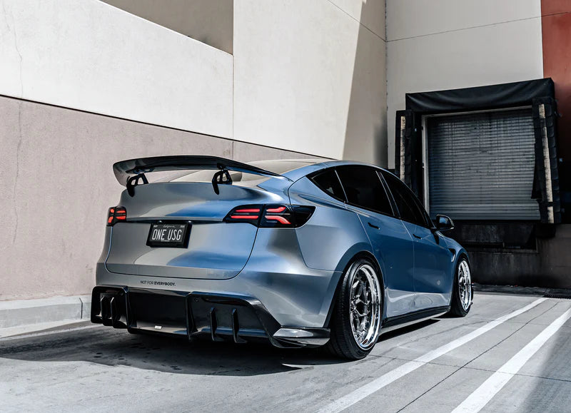 ADRO - Premium Prepreg AT-S Carbon Fiber Swan Neck Wing - Tesla Model Y