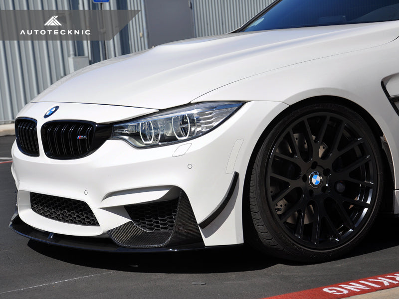 AutoTecknic Front Bumper Dry Carbon Canard Set - F80 M3 | F82/ F83 M4