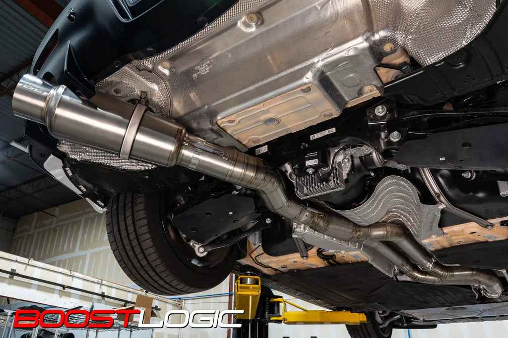 Boostlogic - 4.00" Single Teardrop Exhaust - Toyota A90 Supra