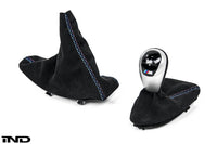 IND E9X M3 Tri-Color Stitched Alcantara E-Brake Boot - LHD