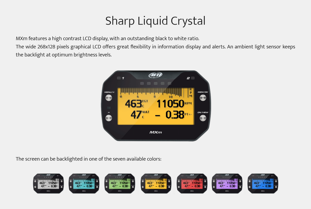 AIM - MXm LCD Compact Dash Logger