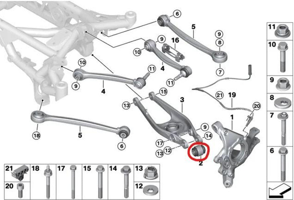 SPL Parts - Rear Lower Control Arm Knuckle Bushings - BMW E82 1M ...