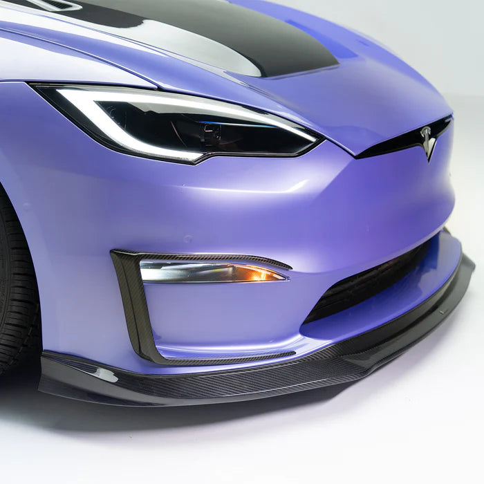 Vorsteiner - VRS Carbon Fiber Add-On Bumper Flares - Tesla Model S Plaid