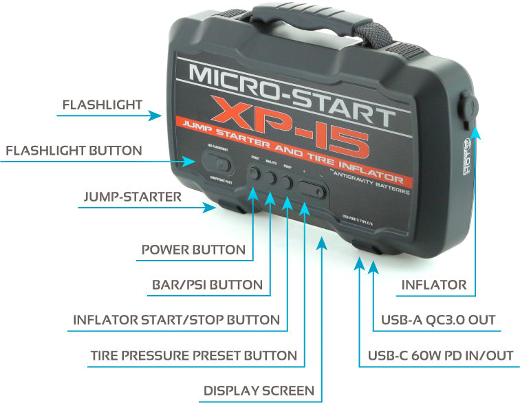 Antigravity - XP-15 Micro-Start Lithium Jump-Starter Portable Power Su