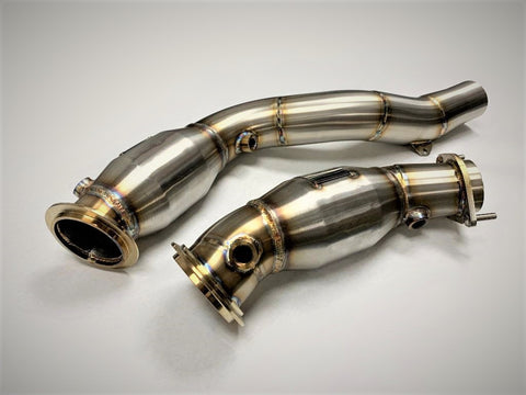 Evolution Racewerks - Sport Series High-Flow Catted Downpipes (Stainless) - BMW F8X M2/M3/M4