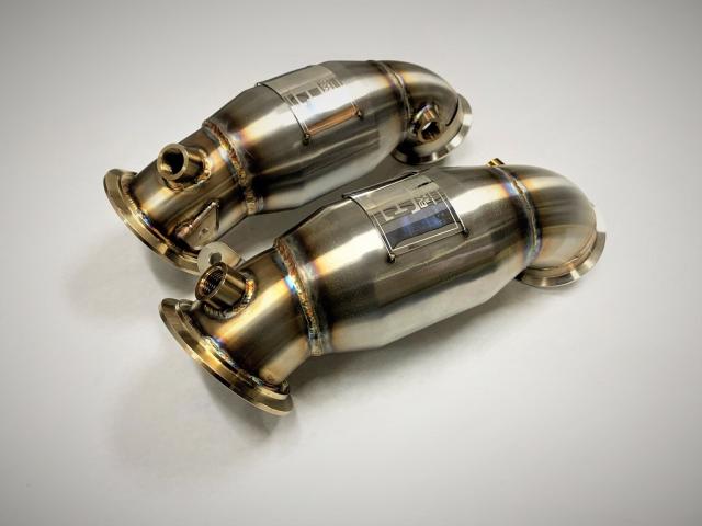 Evolution Racewerks - Sport Series High-Flow Catted Downpipes (Stainless) - BMW F95/F96 X5M/X6M