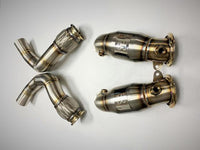 Evolution Racewerks - Sport Series High-Flow Catted Downpipes (Stainless) - BMW F90 M5