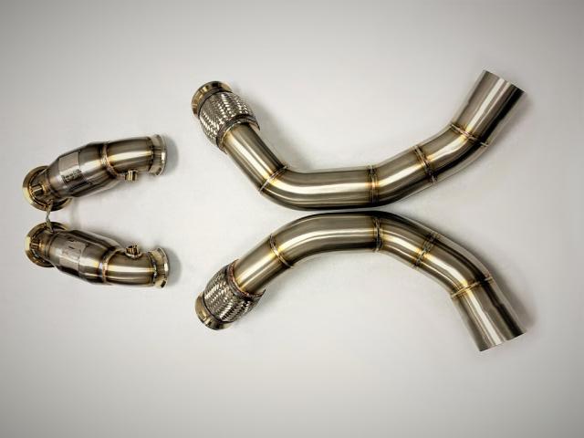 Evolution Racewerks - Sport Series High-Flow Catted Downpipes (Stainless) - BMW F91/F92/F93 M8