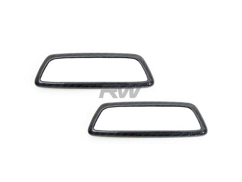RW Carbon - Carbon Fiber Front Seat Emblem Covers - BMW F/G-Chassis