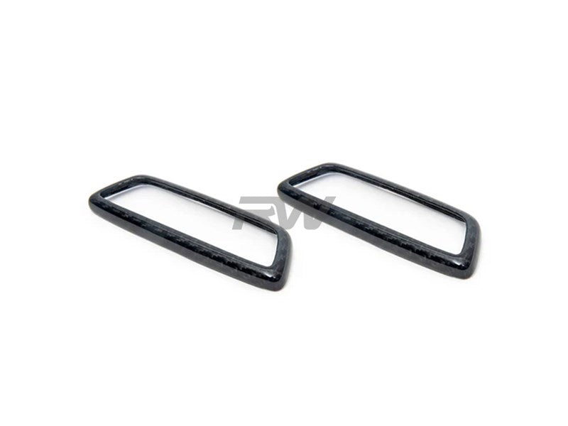 RW Carbon - Carbon Fiber Front Seat Emblem Covers - BMW F/G-Chassis