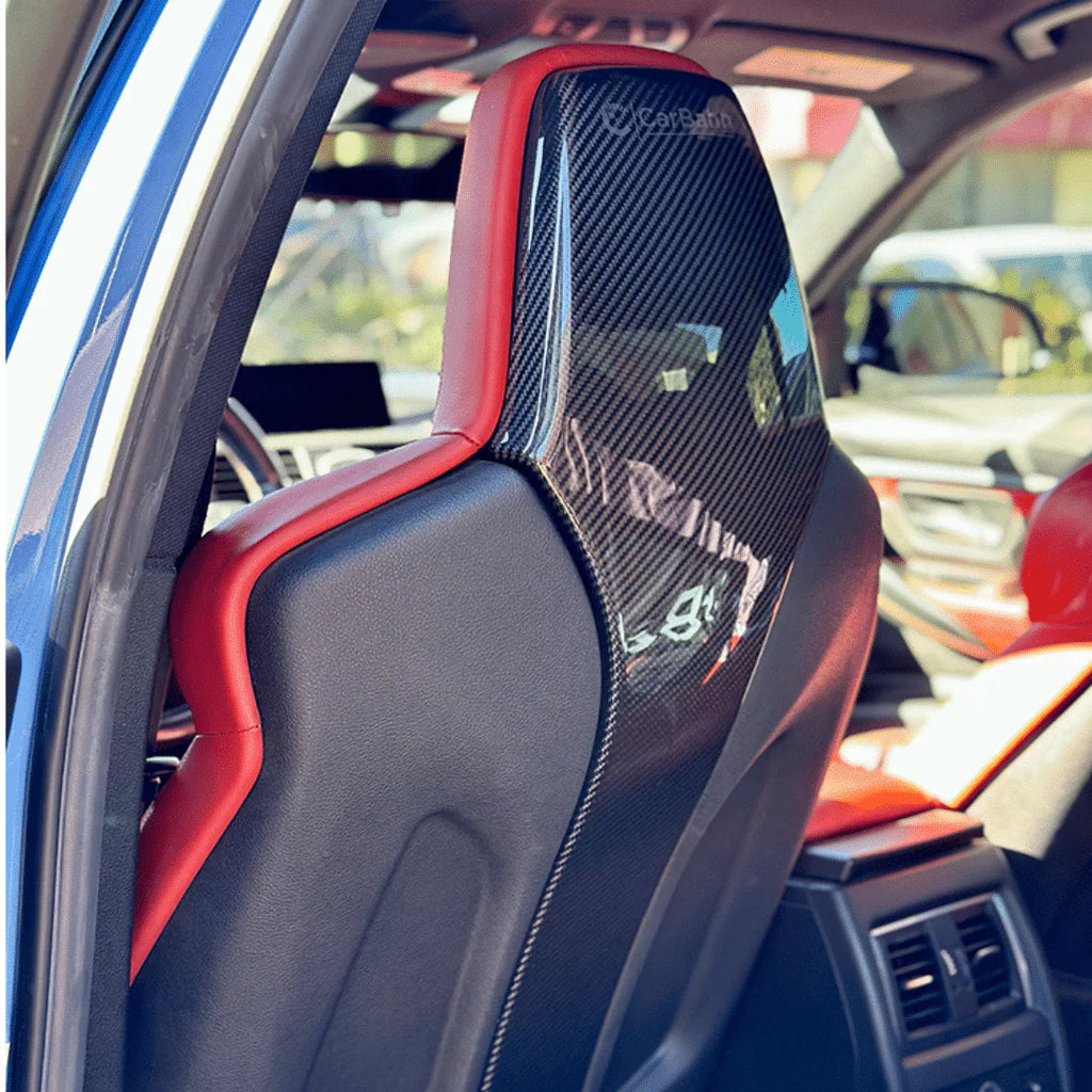 Carbahn - Front/Rear Carbon Fiber Seat Back Inserts  - BMW F8X M3/M4