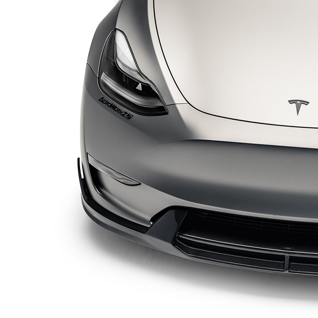 ADRO - Premium Prepreg V2 Carbon Fiber Front Lip - Tesla Model Y