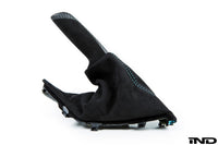 iND f87 m2 matte carbon stitched parking brake handle - iND Distribution