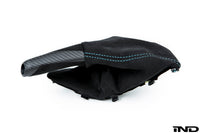 iND f87 m2 matte carbon stitched parking brake handle - iND Distribution