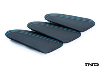 iND f87 m2 polar blue stitched leather knee pad - iND Distribution