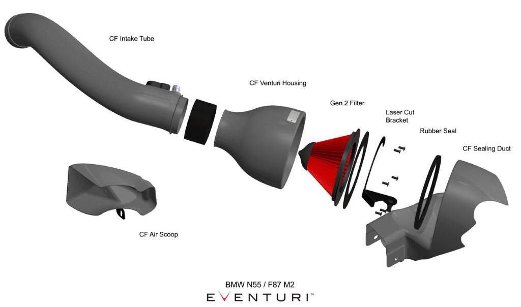 Eventuri - Carbon Fiber Cold Air Intake - BMW F87 M2 Competition