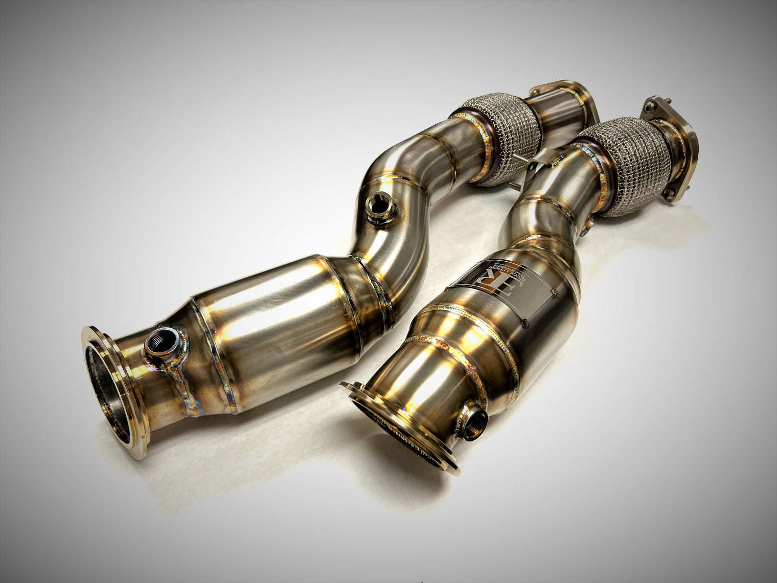 Evolution Racewerks - Sport Series High-Flow Catted Downpipes (Stainless) - BMW F97/F98 X3M/X4M