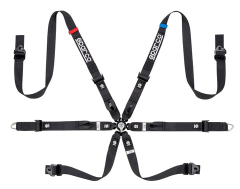 Sparco - 6-Point Prime H-7 2" Pull-Up Harness w/ Steel Adjuster