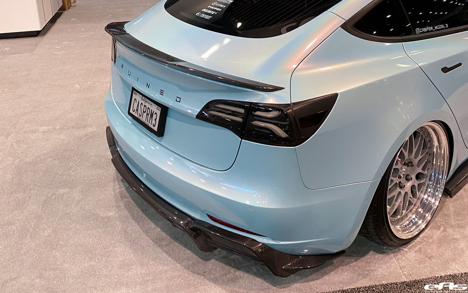 ADRO - Premium Prepreg V2 Carbon Fiber Rear Diffuser - Tesla Model 3