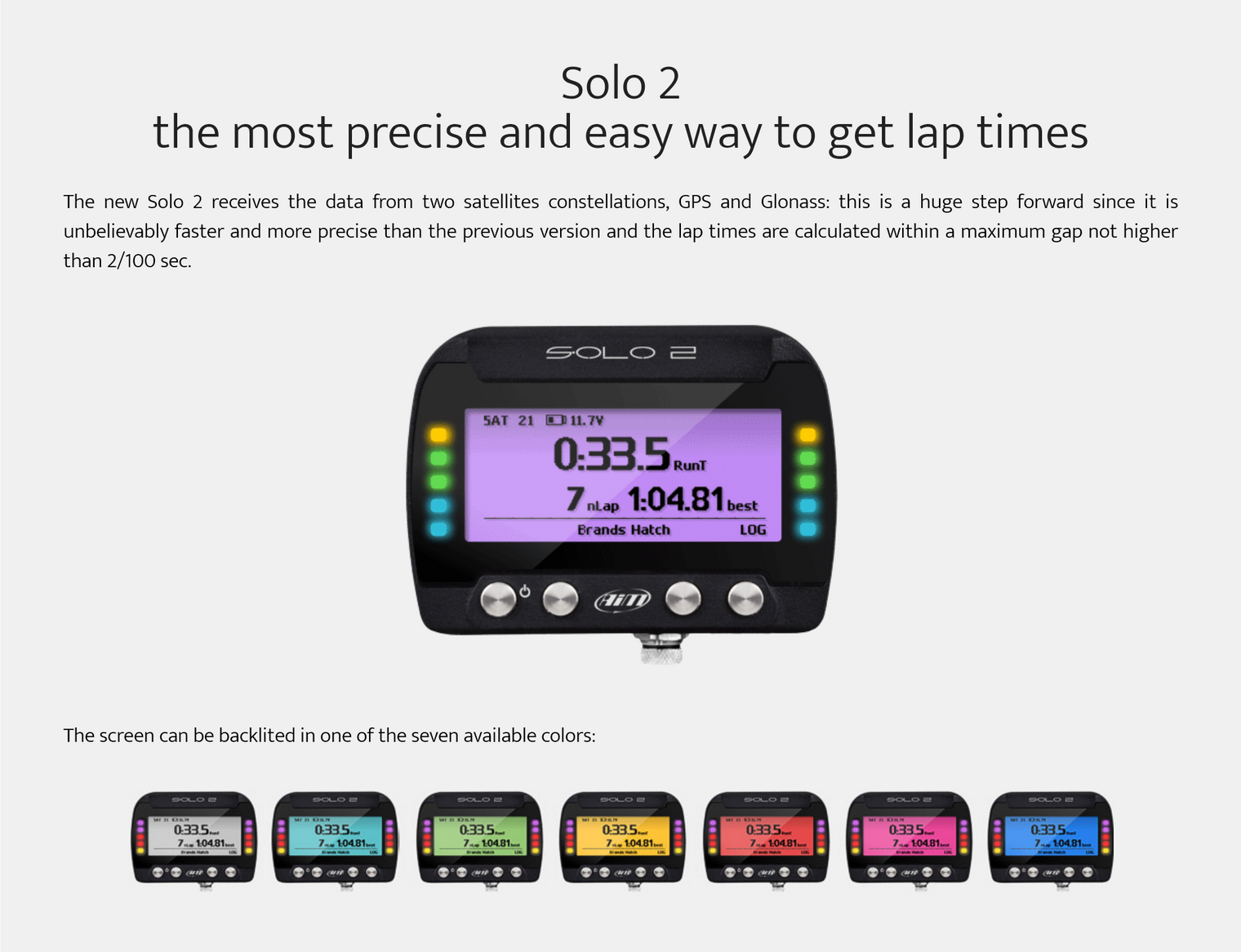 AIM - SOLO 2 DL GPS Laptimer & Datalogger