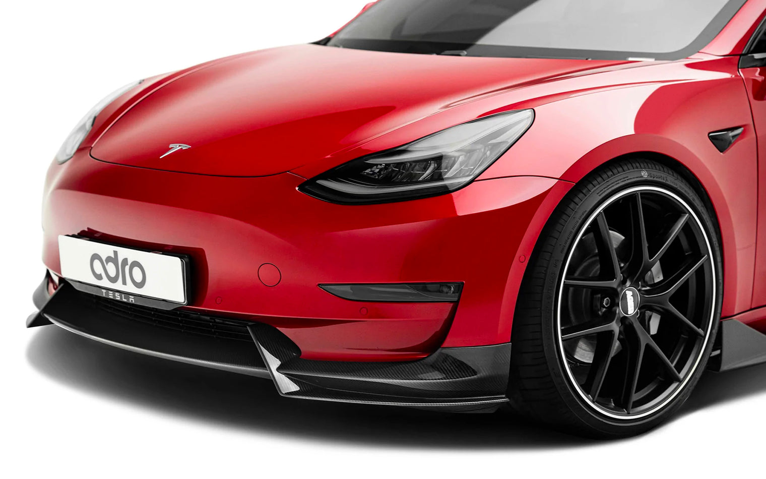 ADRO - Premium Prepreg Carbon Fiber Front Lip - Tesla Model 3