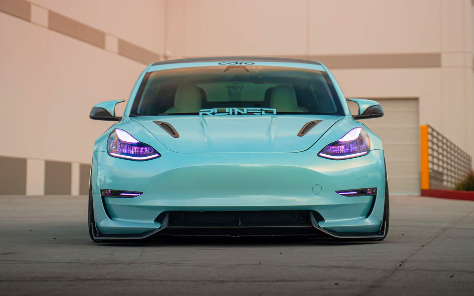 ADRO - Premium Prepreg V2 Carbon Fiber Front Lip - Tesla Model 3